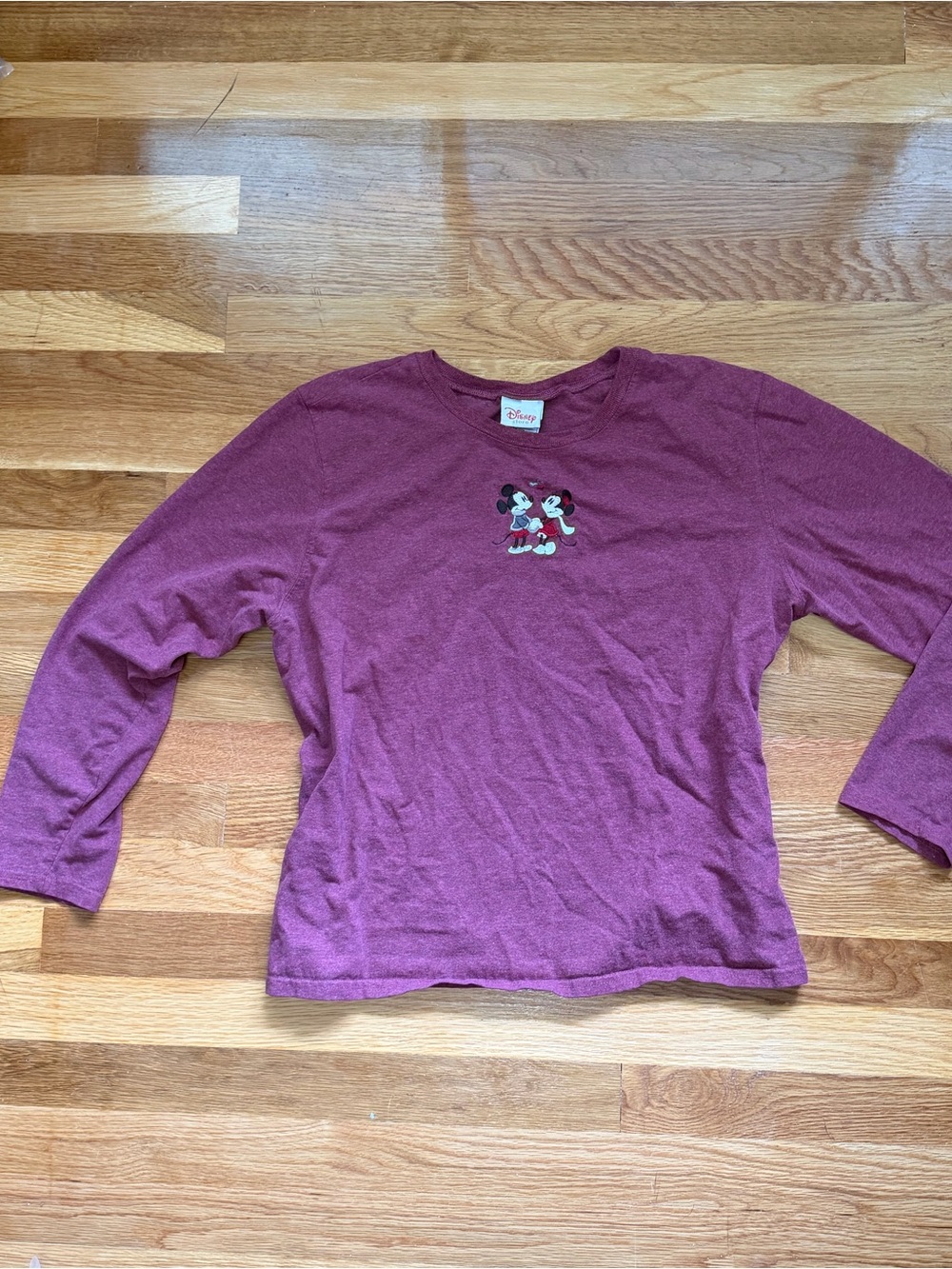 Disney Womens Long-Sleeve Minnie & Mickey mouse tee XL